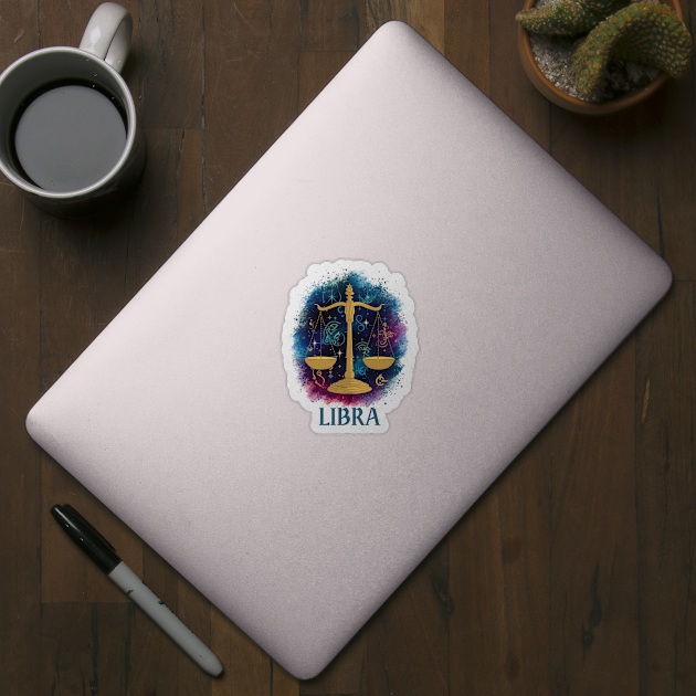Libra Zodiac Sign by DeanWardDesigns